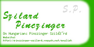 szilard pinczinger business card